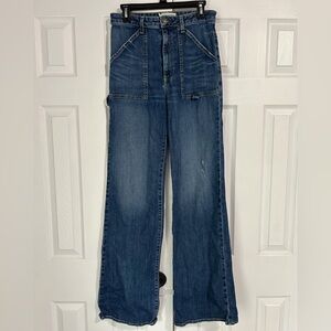 Nili Lotan Dark Blue Flare Jeans